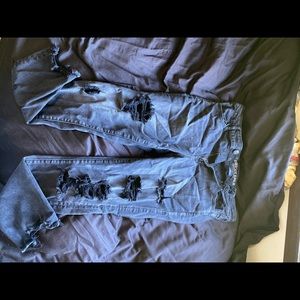 American Eagle Black Ripped Jeans